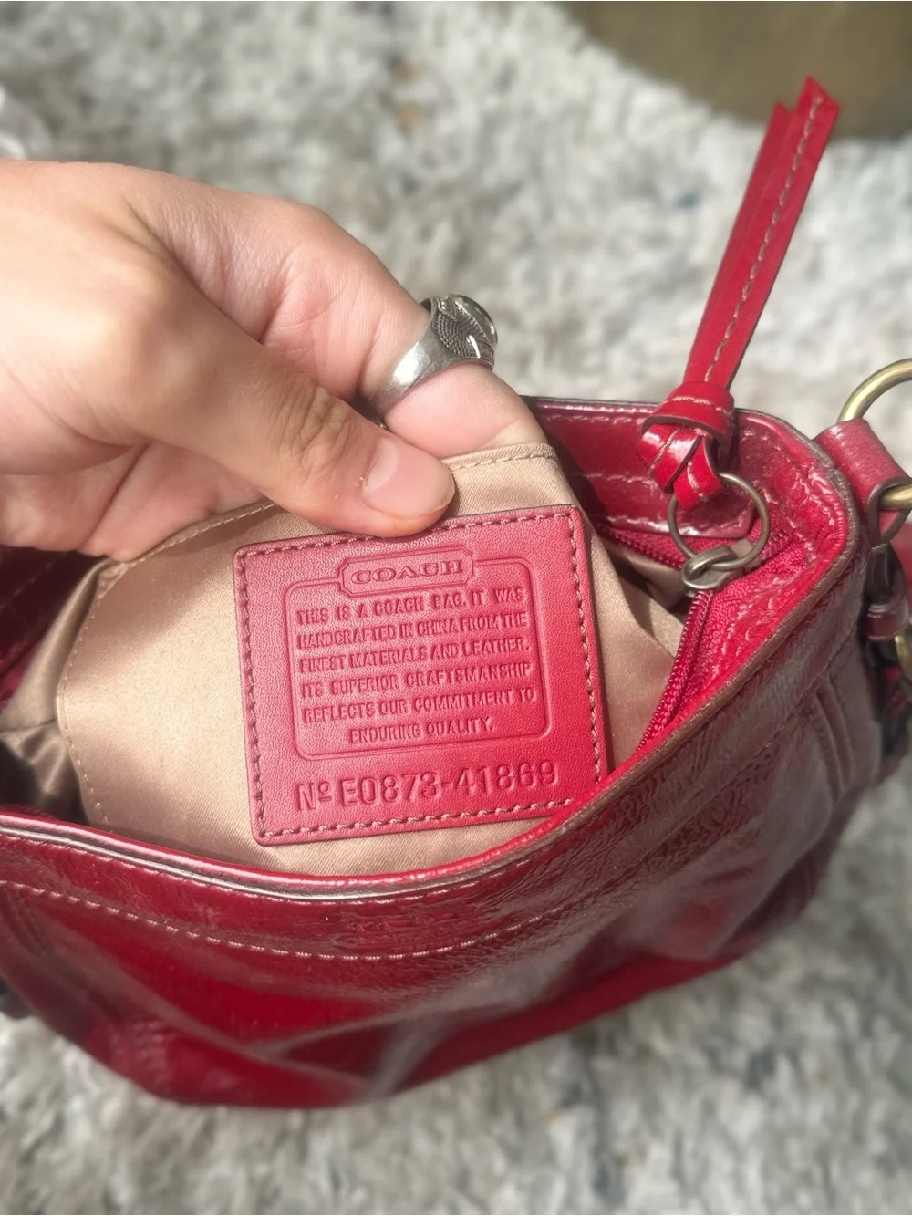 COACH 2008 RED MINI ZOE